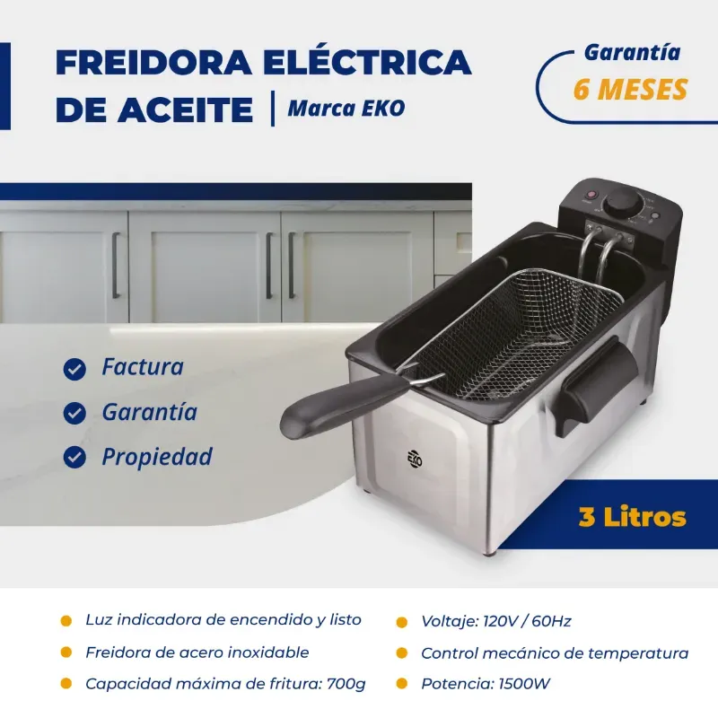 FREIDORA DE ACEITE 3L EKO