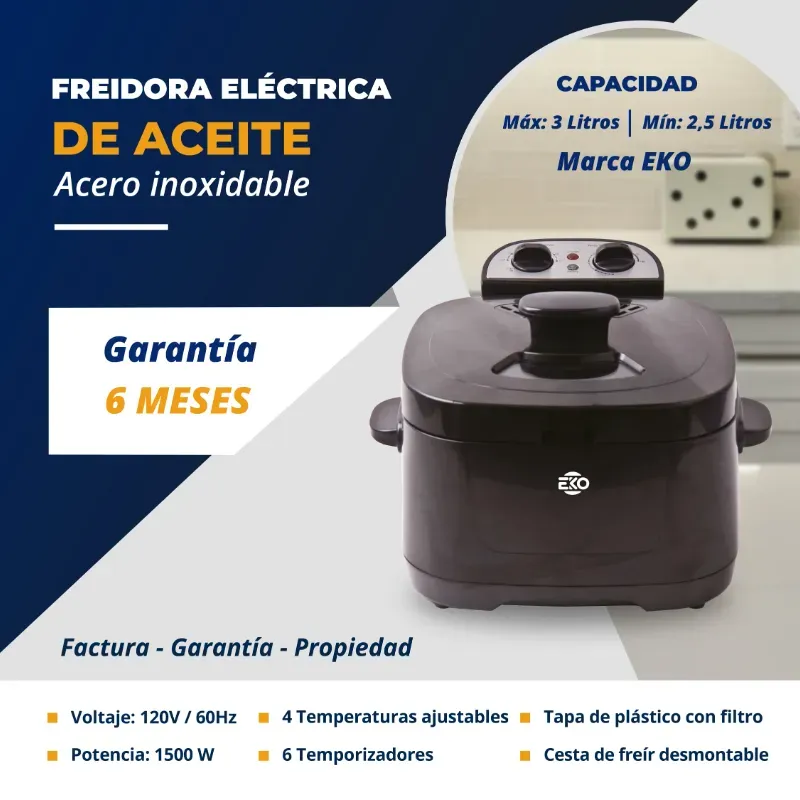 FREIDORA DE ACEITE 3L EKO
