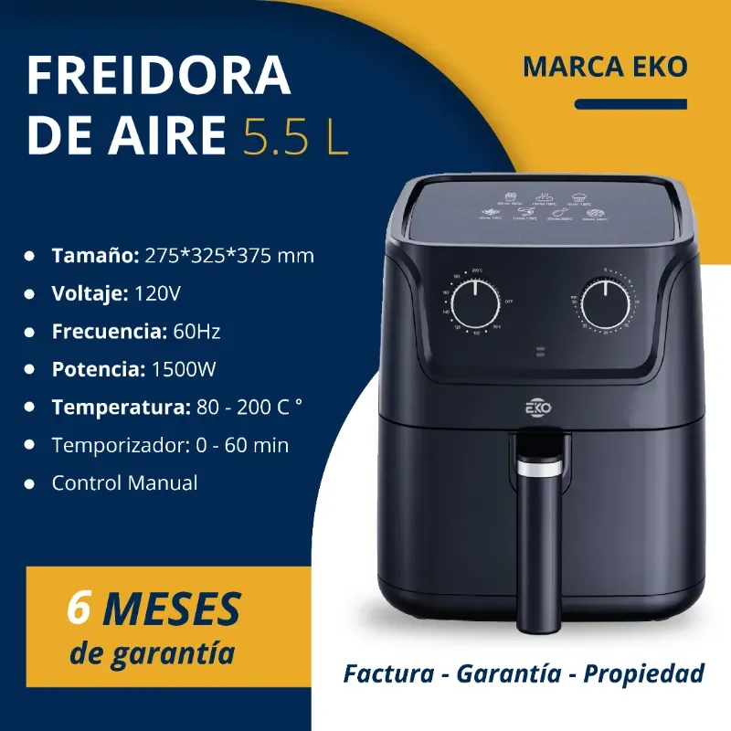 FREIDORA DE AIRE 5.5L EKO
