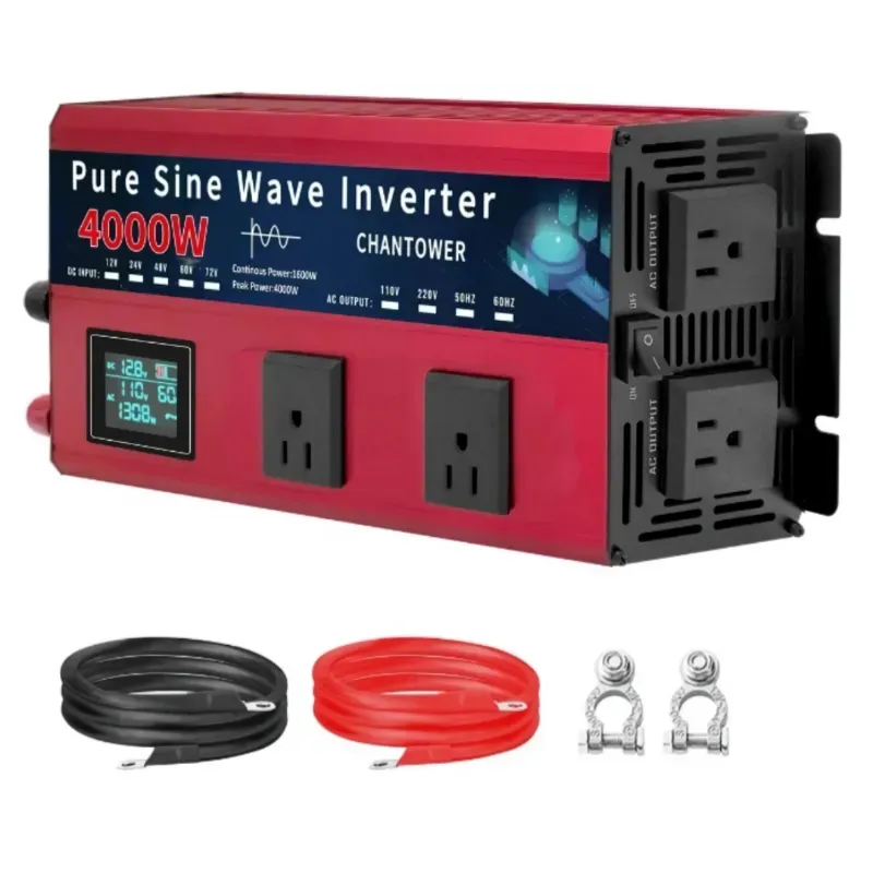 INVERSOR 4000W 12V A 110V + CARGADOR