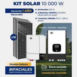 INVERSOR EKO 10KW + BATERÍA 10.2KWh + 16 PANELES 615W (FAD)