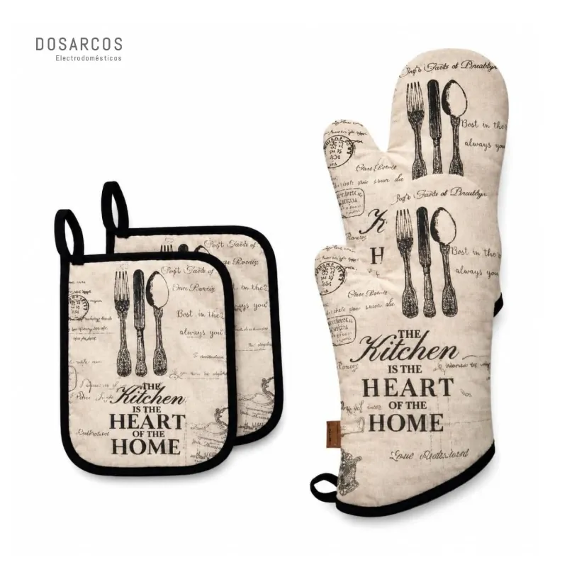 JUEGO DE GUANTES Y AGARRADERAS DE COCINA (VPT)