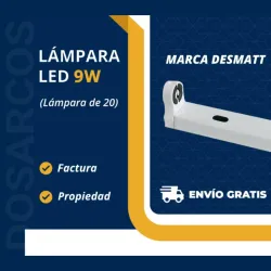 LÁMPARA DE TUBO LED 9W DESMATT (FAD)