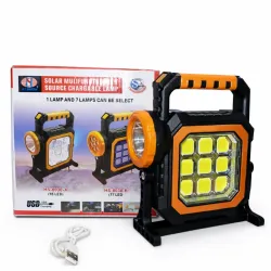 LÁMPARA RECARGABLE CON PANEL SOLAR HS-8030-B (VPT)