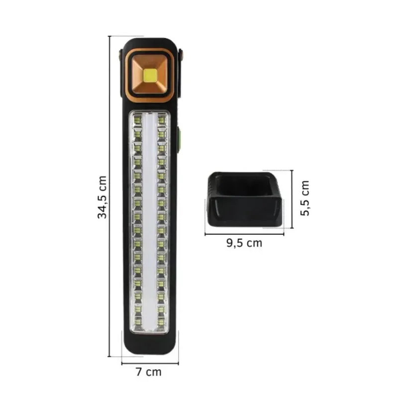LÁMPARA RECARGABLE PORTÁTIL SOLAR 30W