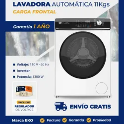 LAVADORA 11 KG AUTOMÁTICA EKO + PROTECTOR DE VOLTAJE (FAD)