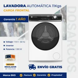 LAVADORA 11 KG AUTOMÁTICA EKO + PROTECTOR DE VOLTAJE (FAD)