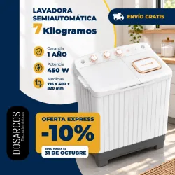 LAVADORA 7 KG SEMIAUTOMÁTICA EKO - OFERTA (FAD)