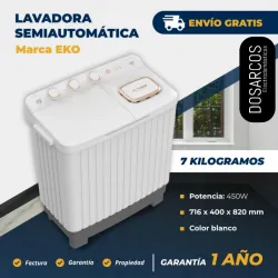 LAVADORA 7 KG SEMIAUTOMÁTICA EKO (FAD)