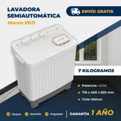 LAVADORA 7 KG SEMIAUTOMÁTICA EKO (FAD)