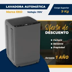 LAVADORA 9KG AUTOMÁTICA EKO AGUA FRÍA Y CALIENTE (FAD)