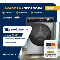 LAVADORA SECADORA AL VAPOR 11 KG EKO + PROTECTOR DE VOLTAJE (FAD)