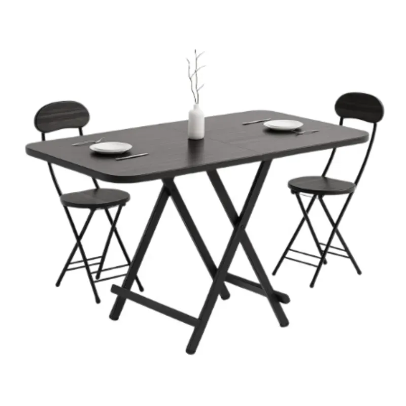 MESA PLEGABLE CUADRADA NEGRA (SIN SILLAS) (VPT)