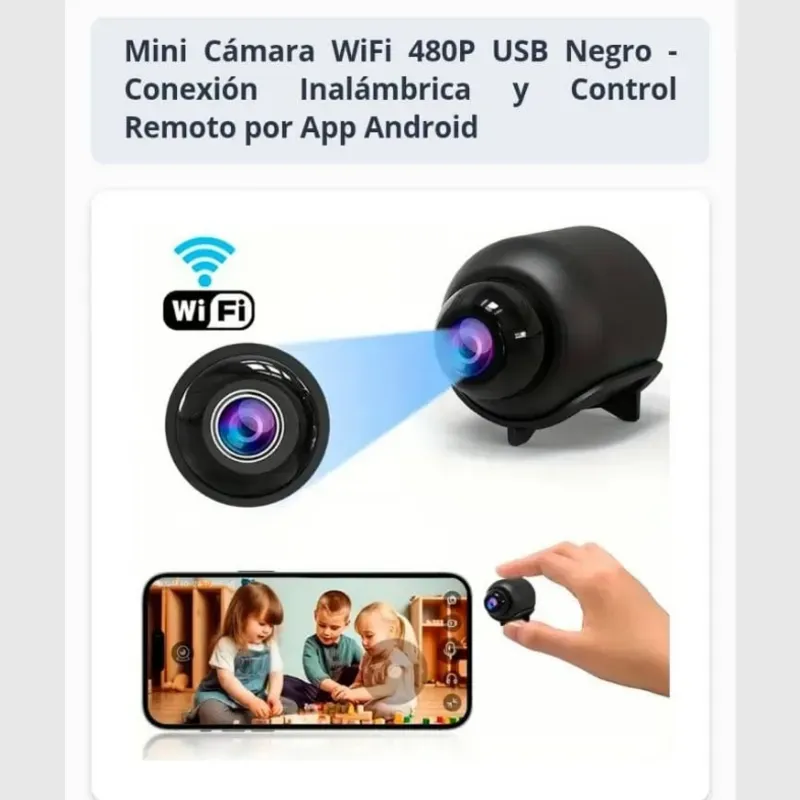 MINI CÁMARA DE SEGURIDAD 480P X5 (GyS)