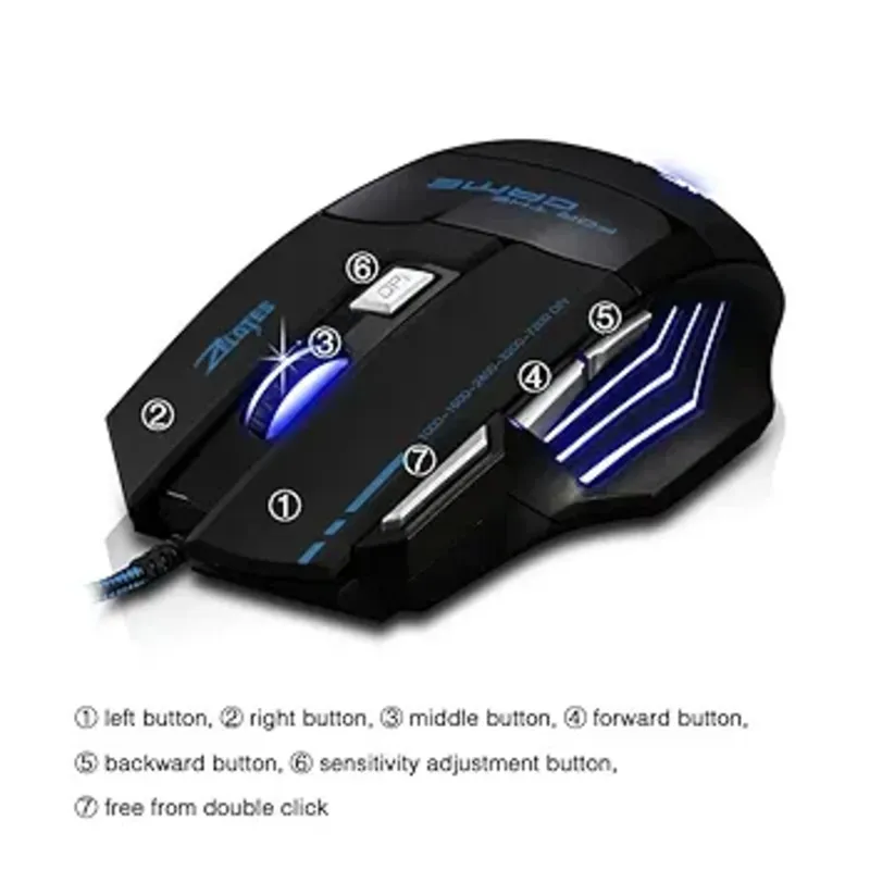 MOUSE GAMER RATÓN ÓPTICO DE CABLE
