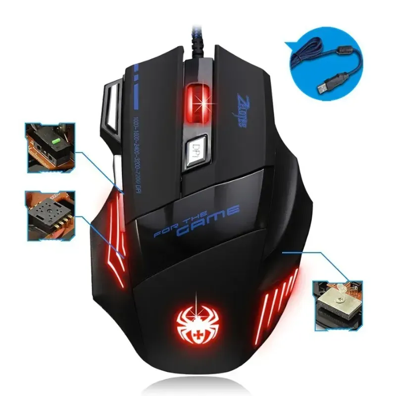 MOUSE GAMER RATÓN ÓPTICO DE CABLE