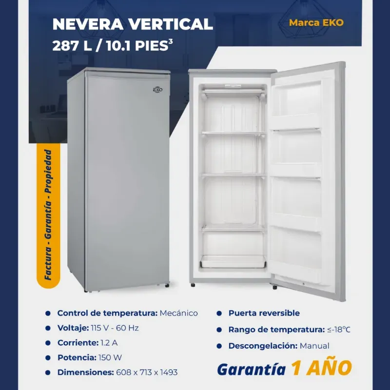 NEVERA 10.1 PIES VERTICAL EKO (FAD)