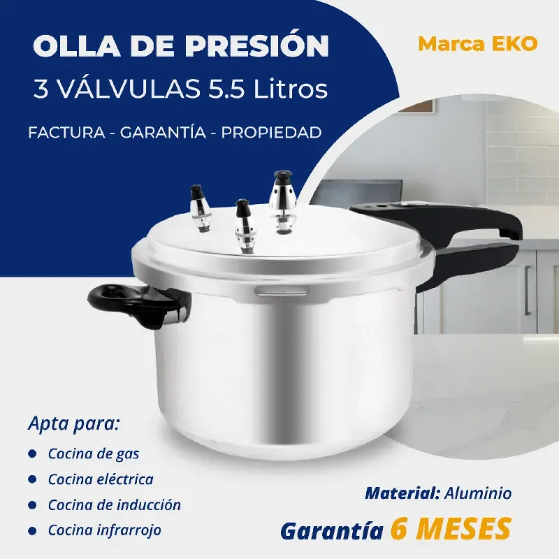 OLLA DE PRESIÓN 5.5L DE INDUCCIÓN EKO (FAD)