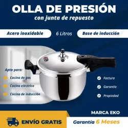 OLLA DE PRESIÓN 6L DE INDUCCIÓN + JUNTA EXTRA DE REGALO (FAD)
