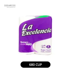 PAPEL SANITARIO - 4 ROLLOS | 680 CUP (VPT)