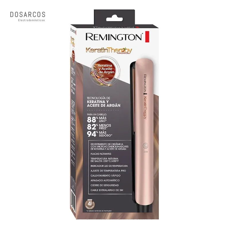 PLANCHA DE CABELLO CON KERATINA Y ACEITE DE ARGÁN REMINGTON (VPT)