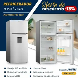 REFRIGERADOR 16 PIES INVERTER CONGELACIÓN SECA CON DISPENSADOR EKO (LHZ)