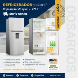 REFRIGERADOR 9.53 PIES CONGELACIÓN SECA CON DISPENSADOR EKO (FAD)