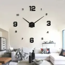 RELOJ DE PARED 3D NÚMEROS MIXTO - 150 CM