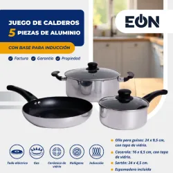 SET DE CALDEROS DE INDUCCIÓN 5 PIEZAS EÓN (FAD)