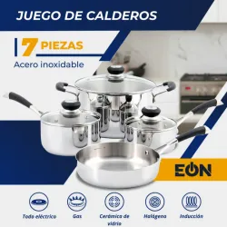 SET DE CALDEROS DE INDUCCIÓN 7 PIEZAS EÓN (FAD)