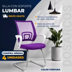 SILLA CON SOPORTE LUMBAR PÚRPURA (FAD)