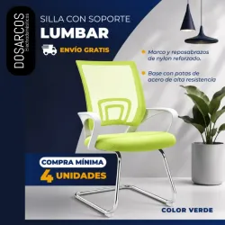 SILLA CON SOPORTE LUMBAR VERDE (FAD)
