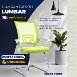 SILLA CON SOPORTE LUMBAR VERDE (FAD)