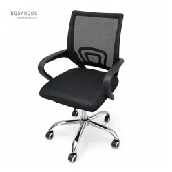SILLA DE OFICINA CON RUEDAS NEGRA (VPT)