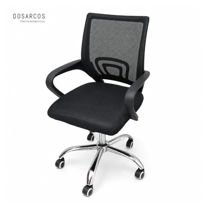 SILLA DE OFICINA CON RUEDAS NEGRA (VPT)