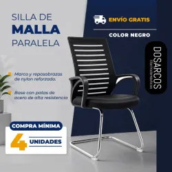 SILLA MALLA PARALELA NEGRA (FAD)