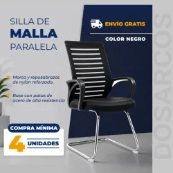 SILLA MALLA PARALELA NEGRA (FAD)