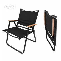 SILLA PLEGABLE PORTÁTIL NEGRA (VPT)