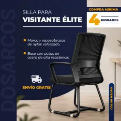 SILLA VISITANTE ÉLITE NEGRA (FAD)