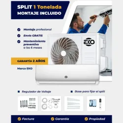 SPLIT 220V 1 TONELADA EKO + INSTALACIÓN (FAD)