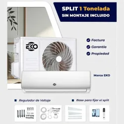 SPLIT 220V 1 TONELADA EKO + SOPORTE + PROTECTOR (VPT)