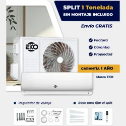 SPLIT 220V 1 TONELADA EKO + SOPORTE + PROTECTOR (FAD)