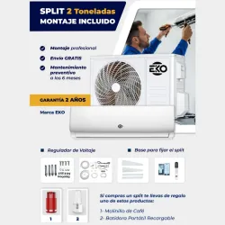 SPLIT 220V 2 TONELADAS EKO + INSTALACIÓN + REGALOS (FAD)