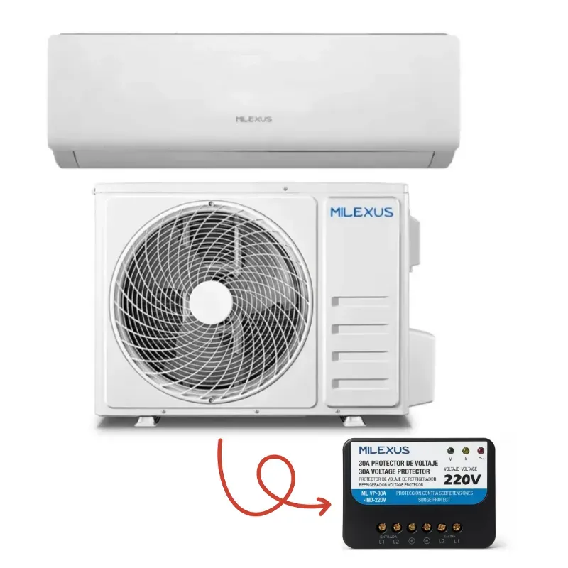SPLIT MILEXUS 1 TONELADA 220V + PROTECTOR DE VOLTAJE (VPT)