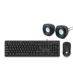 TECLADO CON CABLE Y MOUSE T15/T100 + BOCINAS CON CABLE (VPT)