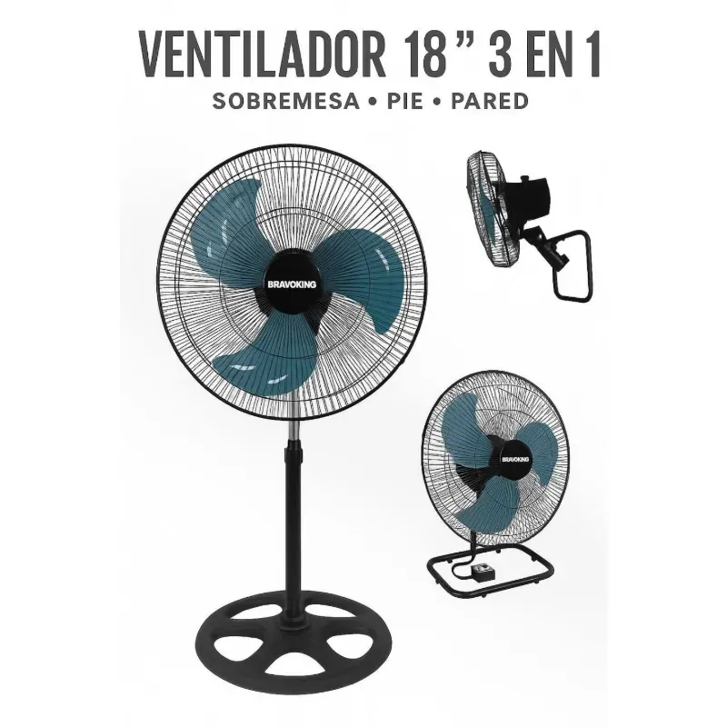 VENTILADOR 3 EN 1 BRAVOKING 18" (MNC)