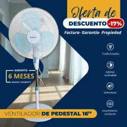 VENTILADOR DE PEDESTAL 16" DESMATT (FAD)