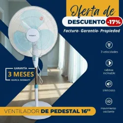VENTILADOR DE PEDESTAL 16" DESMATT (VPT)