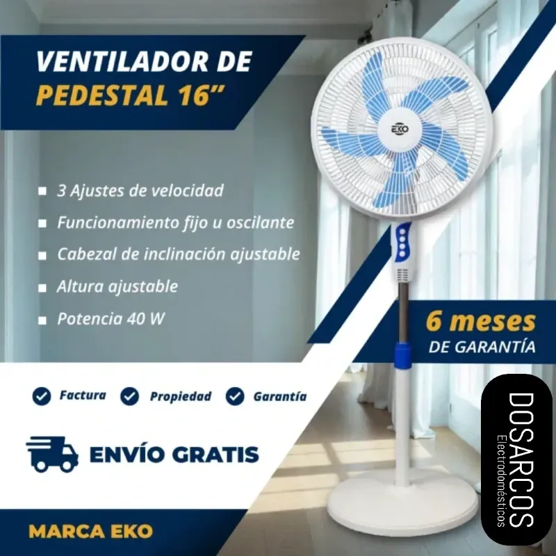 VENTILADOR DE PEDESTAL 16" EKO (FAD)