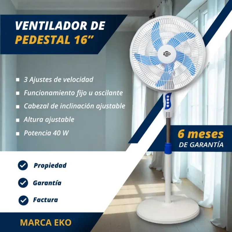 VENTILADOR DE PEDESTAL 16" EKO (FAD)